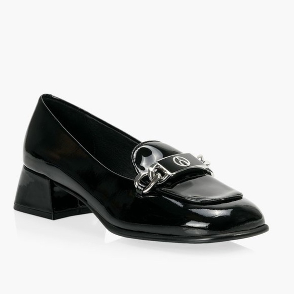 wishbone Shoes - The WISHBONE HAZEL Patent Leather block heel loafer